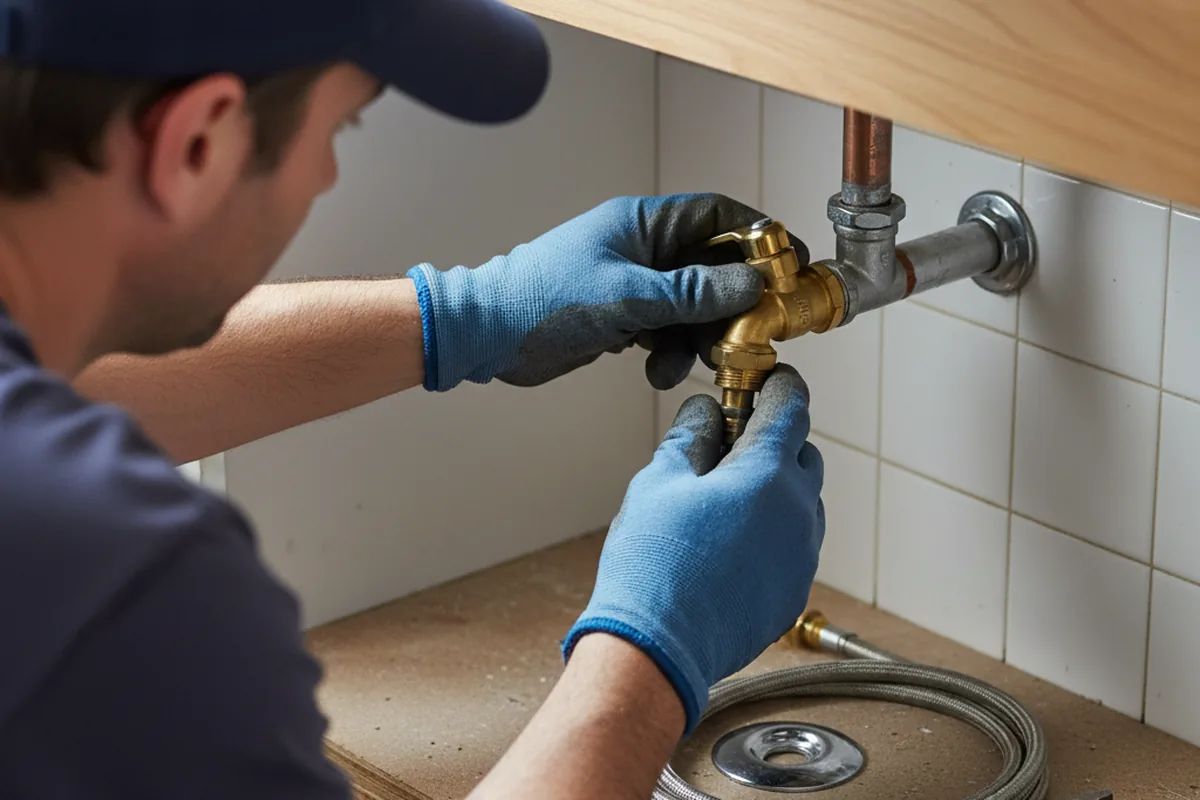 Shutoff valve and fitting work during Faucet and Fixture Repair in Cashiers
